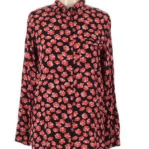 Floral Long Sleeve Button-Up Top Size: M | US8, DK38